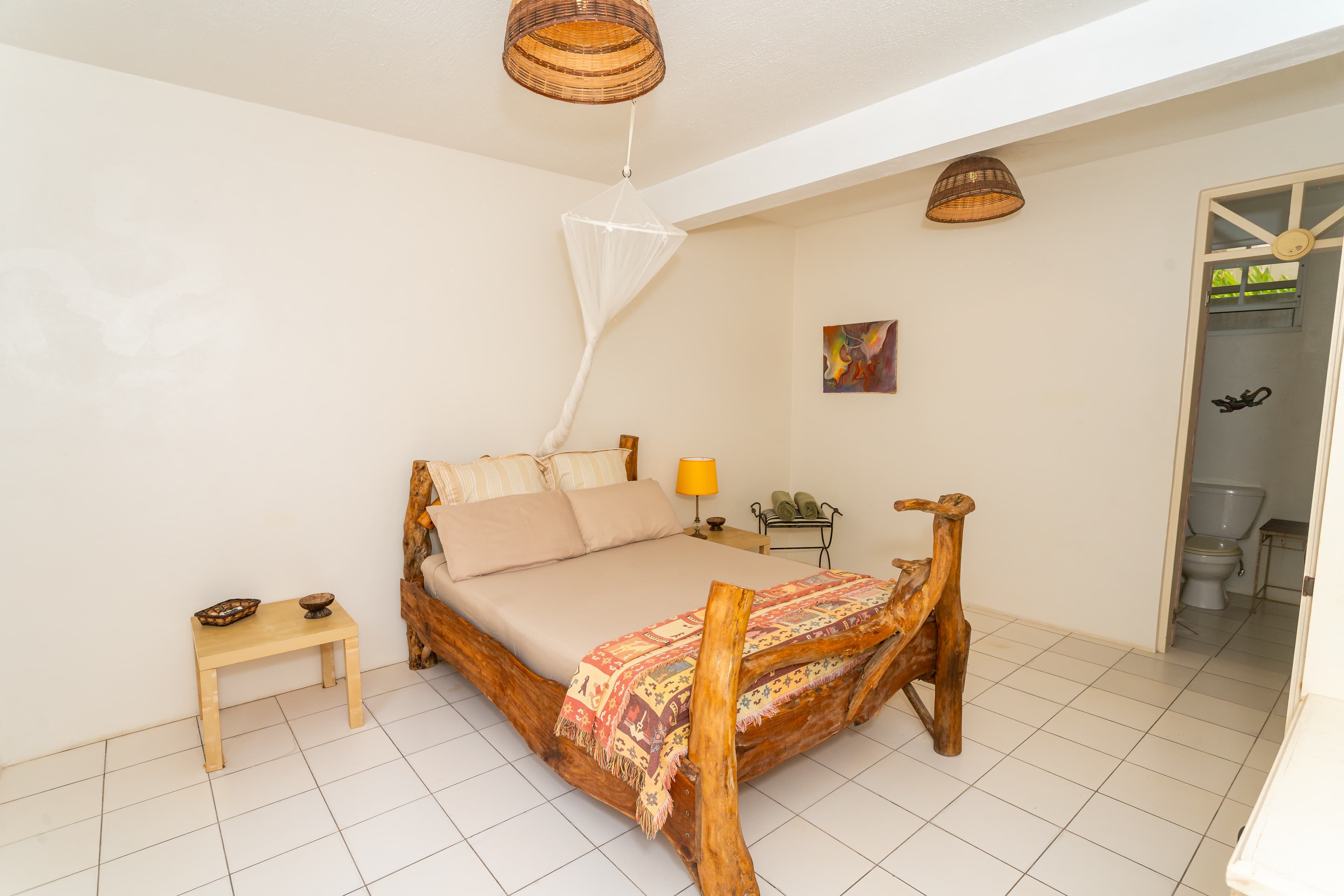 Bedroom interior at Bay View Lodges